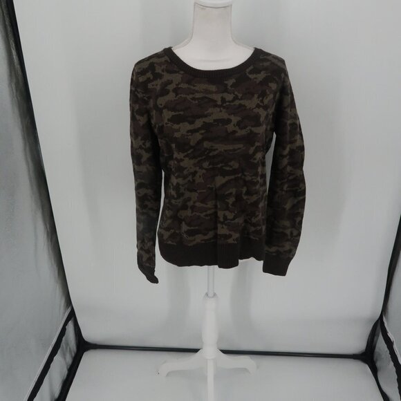 Merona Green Camo Sweater Size XL - Picture 2 of 7